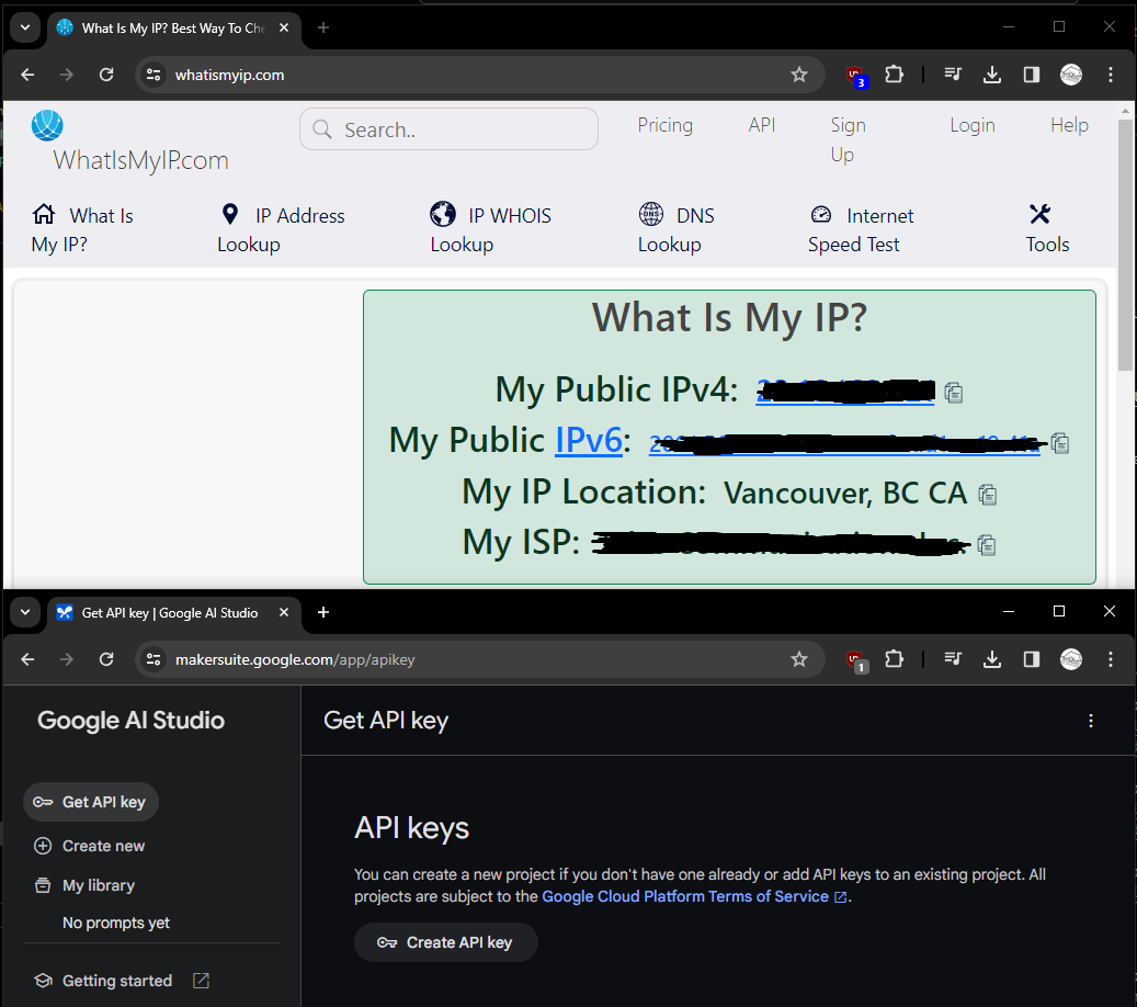 Screenshot of app connector working